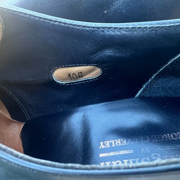 George cleverley kingsman collection single monk strap shoes navy blue 10.5 us main image 4